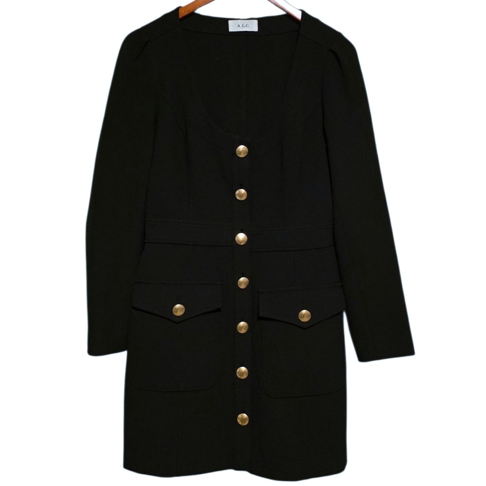A.L.C. Ivy Dress in Black Size 8 - Picture 3 of 5